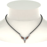 Load image into Gallery viewer, Beautiful-Drop-Orange-Sapphire-Mangalsutra
