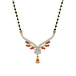 Load image into Gallery viewer, Beautiful-Drop-Orange-Sapphire-Mangalsutra
