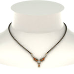 Load image into Gallery viewer, Beautiful-Drop-Orange-Sapphire-Mangalsutra
