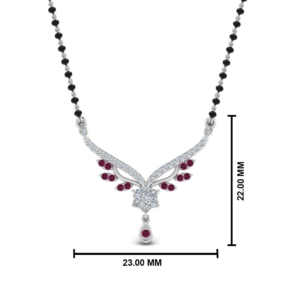 Beautiful-Drop-Pink-Sapphire-Mangalsutra