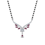 Load image into Gallery viewer, Beautiful-Drop-Pink-Sapphire-Mangalsutra
