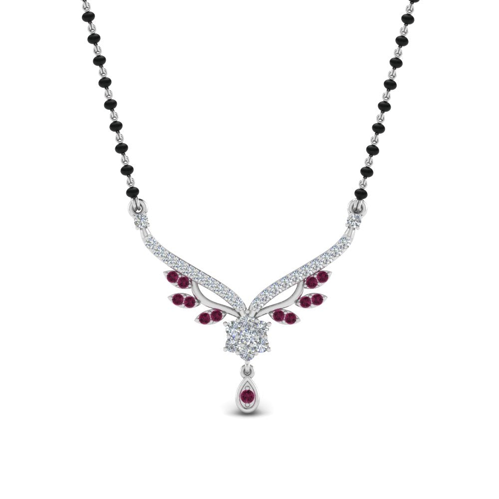 Beautiful-Drop-Pink-Sapphire-Mangalsutra