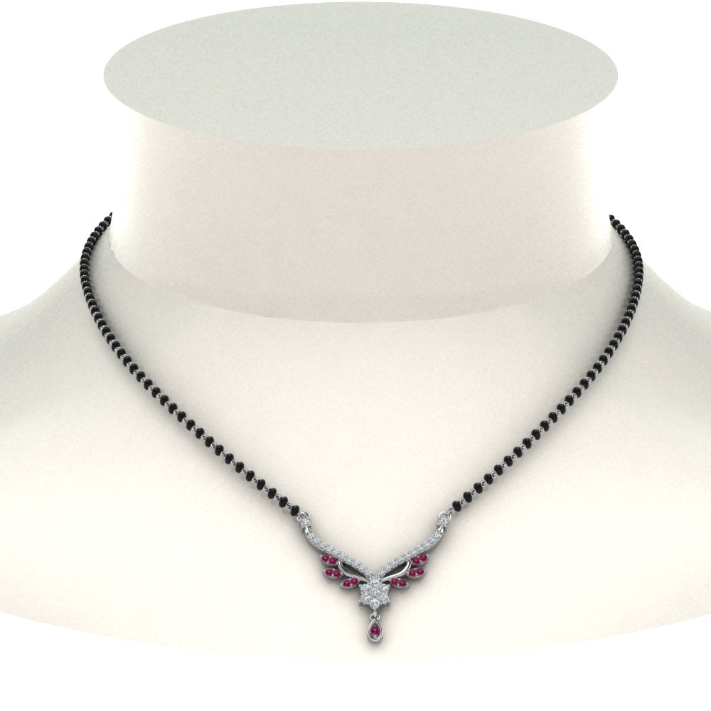 Beautiful-Drop-Pink-Sapphire-Mangalsutra