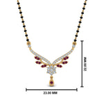 Load image into Gallery viewer, Beautiful-Drop-Pink-Sapphire-Mangalsutra