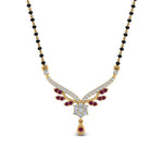 Load image into Gallery viewer, Beautiful-Drop-Pink-Sapphire-Mangalsutra
