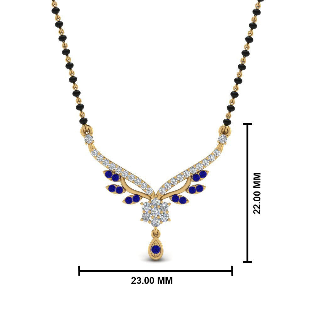 Beautiful-Drop-Sapphire-Mangalsutra