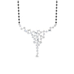 Load image into Gallery viewer, Cluster Baguette And Round Diamond Necklace Mangalsutra