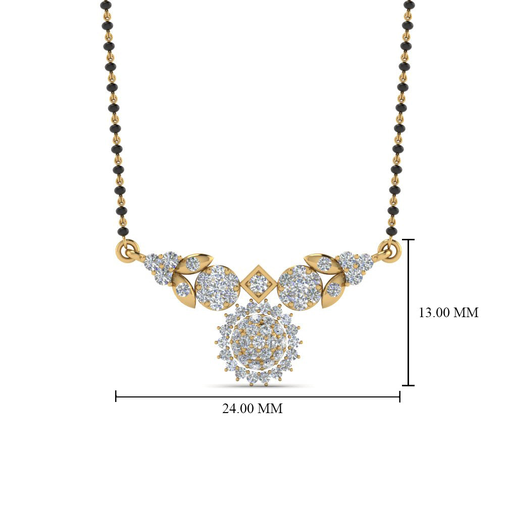 Cluster-Diamond-Antique-Mangalsutra-Design