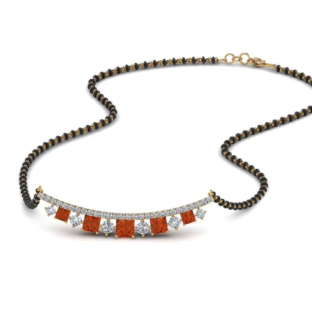 Curved-Bar-Diamond-Mangalsutra-With-Orange-Sapphire