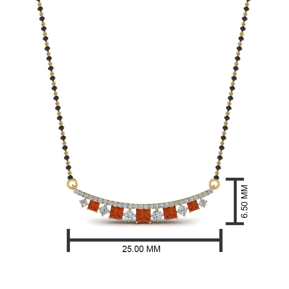 Curved-Bar-Diamond-Mangalsutra-With-Orange-Sapphire