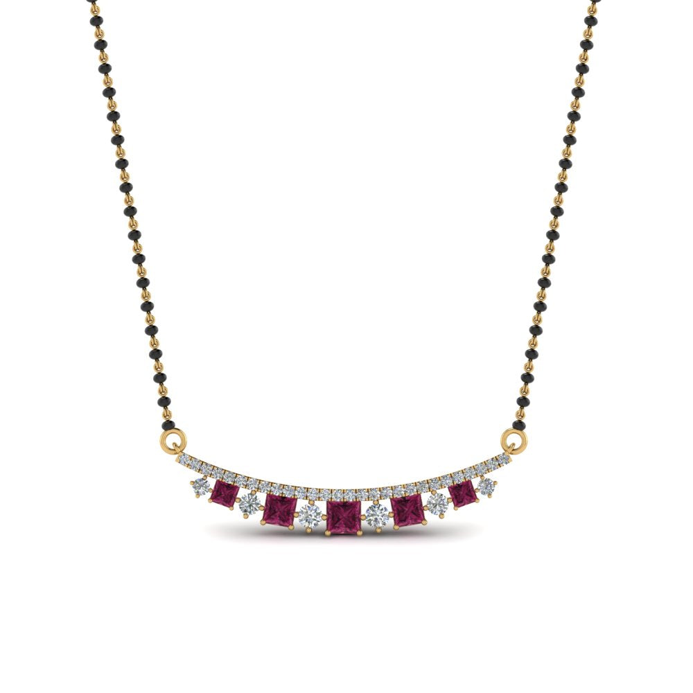 Curved-Bar-Diamond-Mangalsutra-With-Pink-Sapphire