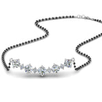 Load image into Gallery viewer, Curved-Diamond-Mangalsutra-Necklace
