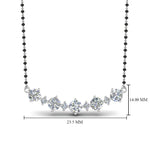 Load image into Gallery viewer, Curved-Diamond-Mangalsutra-Necklace