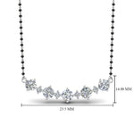 Load image into Gallery viewer, Curved-Diamond-Mangalsutra-Necklace
