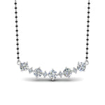 Load image into Gallery viewer, Curved-Diamond-Mangalsutra-Necklace
