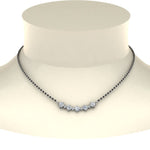 Load image into Gallery viewer, Curved-Diamond-Mangalsutra-Necklace
