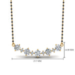 Load image into Gallery viewer, Curved-Diamond-Mangalsutra-Necklace
