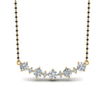 Load image into Gallery viewer, Curved-Diamond-Mangalsutra-Necklace

