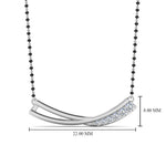 Load image into Gallery viewer, Curved-Plated-Diamond-Pendant-Mangalsutra