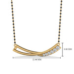 Load image into Gallery viewer, Curved-Plated-Diamond-Pendant-Mangalsutra