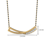 Load image into Gallery viewer, Curved-Plated-Diamond-Pendant-Mangalsutra
