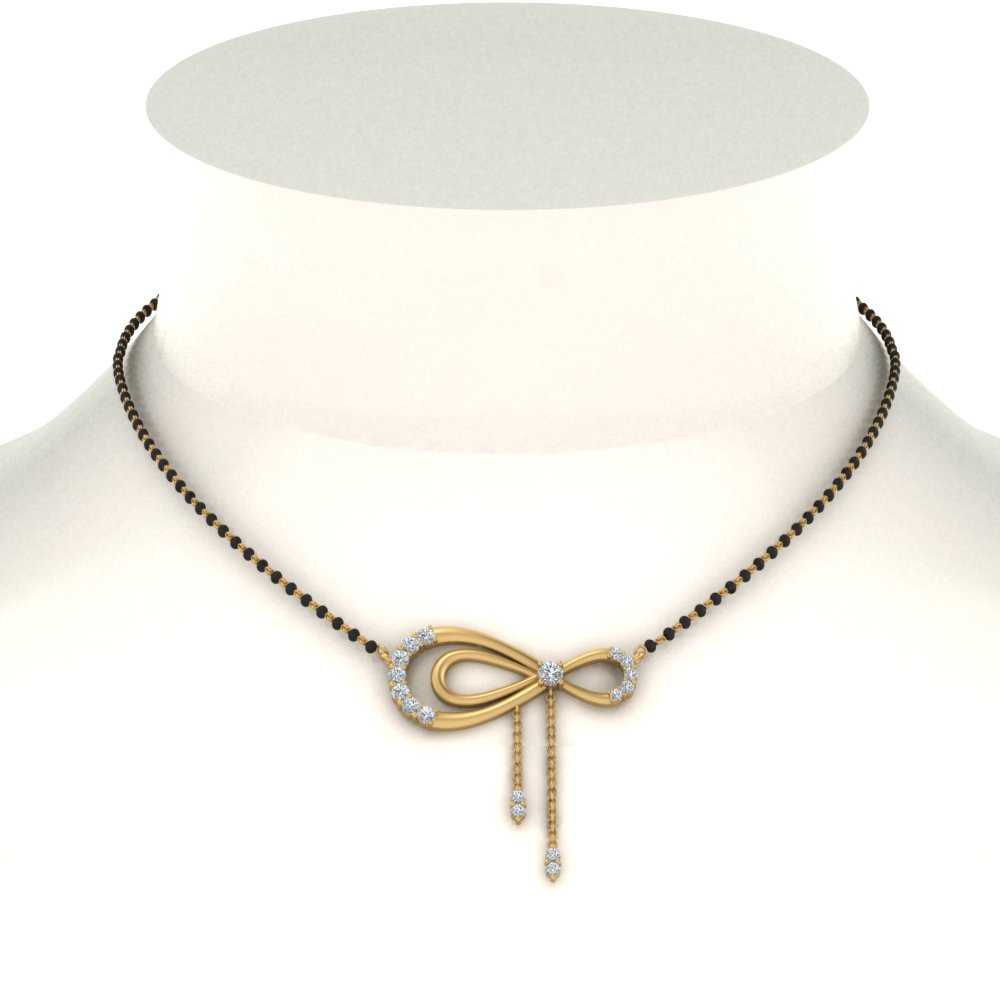 Cute-Bow-Diamond-Mangalsutra