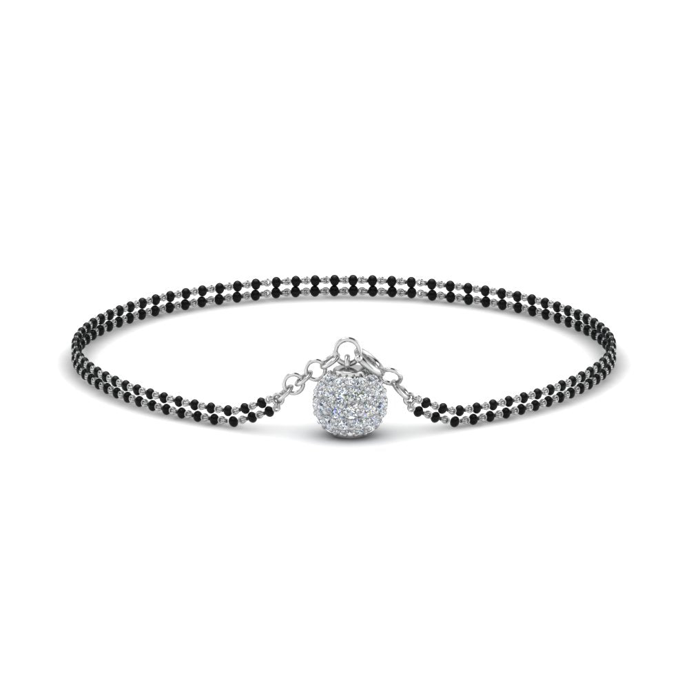 Diamond Ball Drop Mangalsutra Bracelet