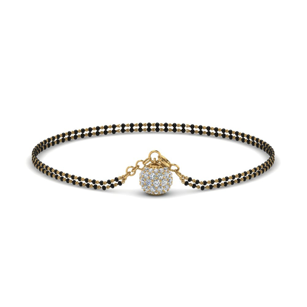 Diamond Ball Drop Mangalsutra Bracelet