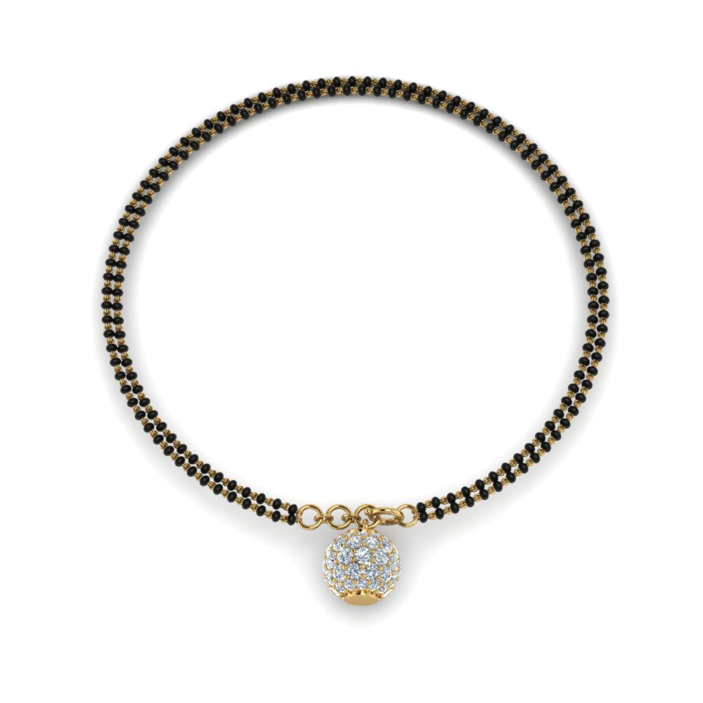 14KT Yellow Gold Diamonds-Are-Forever Mangalsutra Bracelet