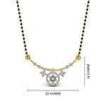 Load image into Gallery viewer, Diamond-Flower-Curved-Mangalsutra
