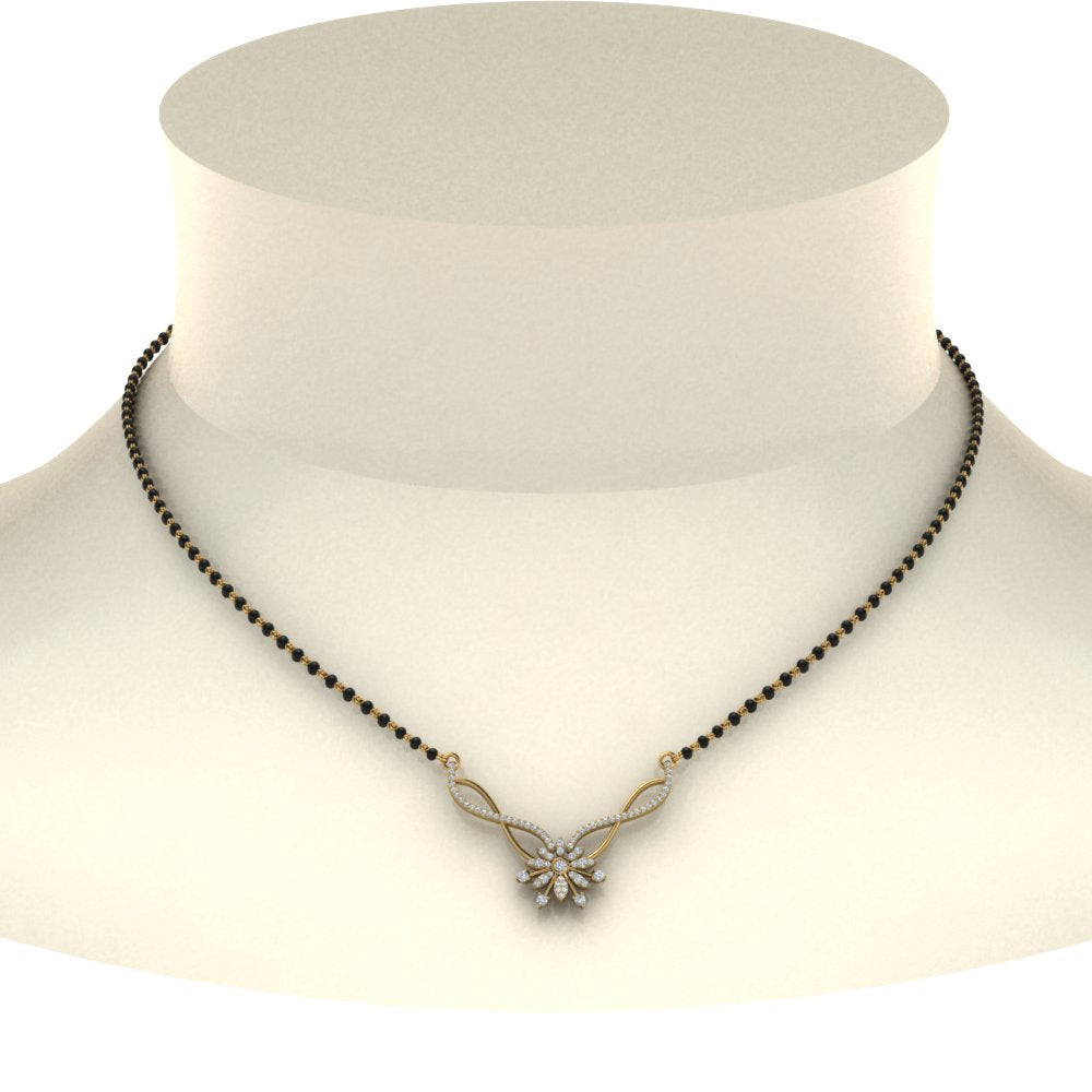 Diamond-Flower-Mangalsutra