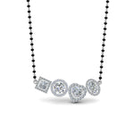 Load image into Gallery viewer, Diamond-Halo-Mangalsutra-Necklace