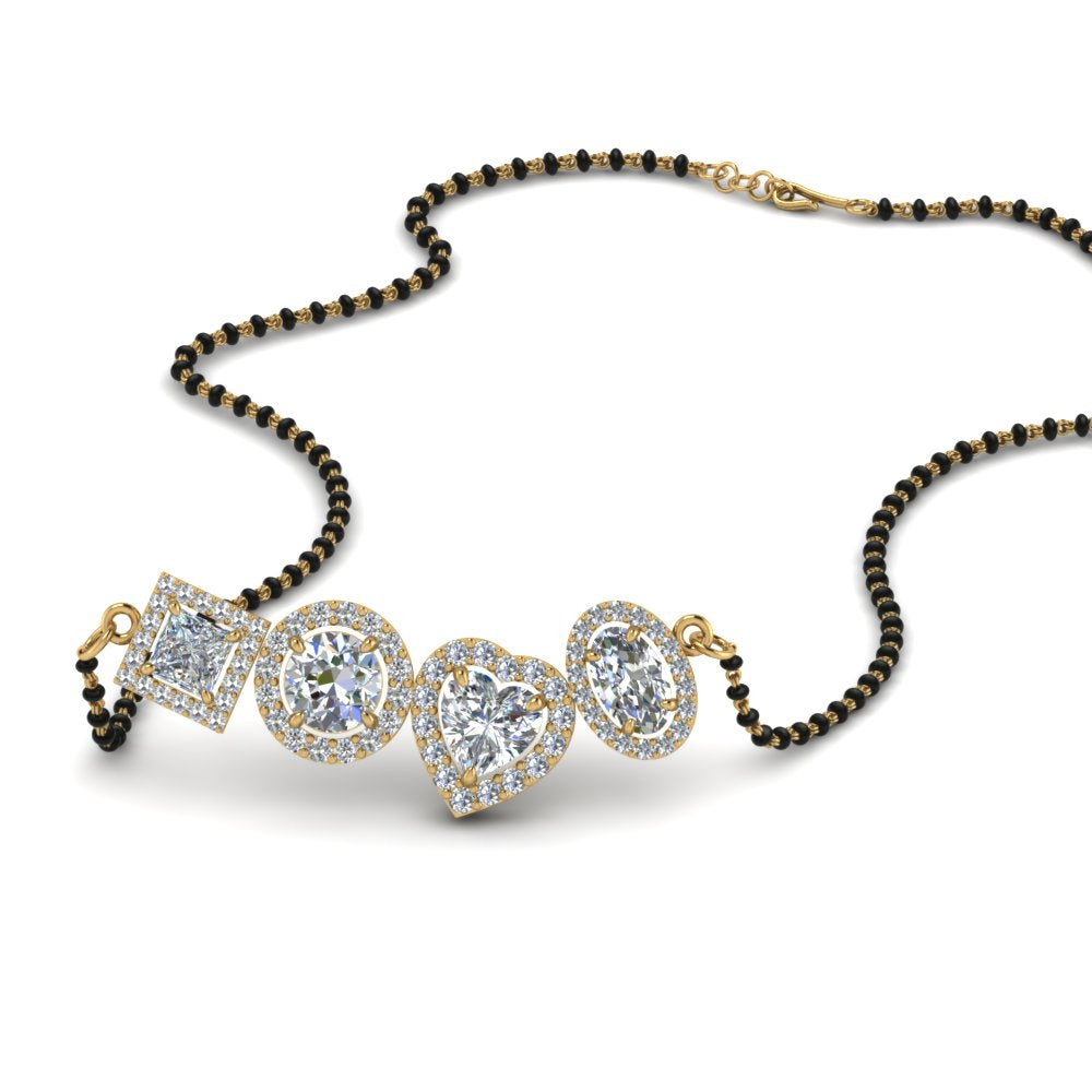 Diamond-Halo-Mangalsutra-Necklace