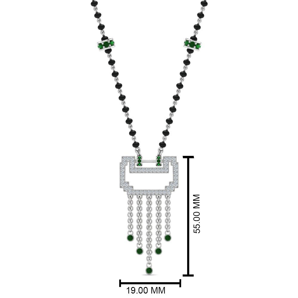Diamond-Pendant-Mangalsutra-For-Bride-With-Emerald
