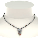 Load image into Gallery viewer, Diamond-Pendant-Mangalsutra-For-Bride-With-Orange-Sapphire
