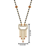 Load image into Gallery viewer, Diamond-Pendant-Mangalsutra-For-Bride-With-Orange-Sapphire
