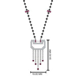 Load image into Gallery viewer, Diamond-Pendant-Mangalsutra-For-Bride-With-Pink-Sapphire
