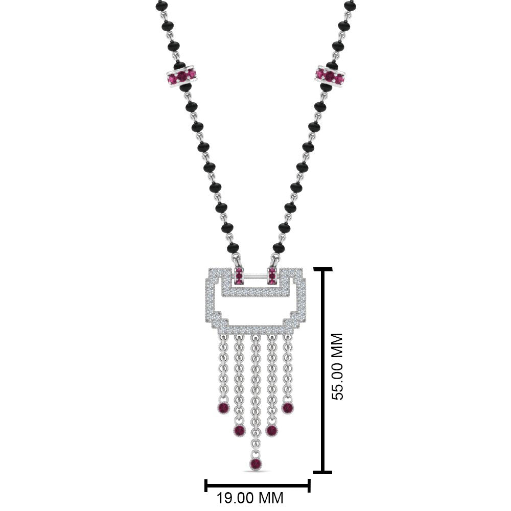 Diamond-Pendant-Mangalsutra-For-Bride-With-Pink-Sapphire