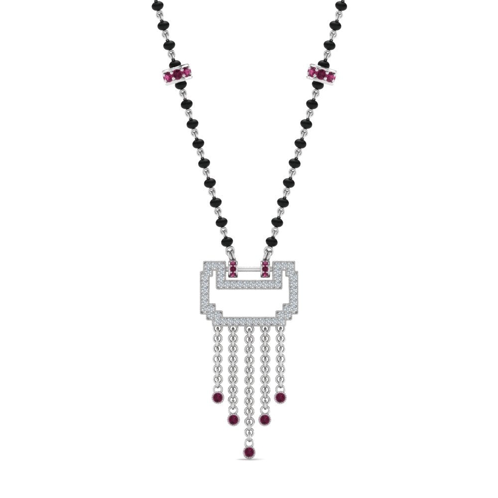 Diamond-Pendant-Mangalsutra-For-Bride-With-Pink-Sapphire