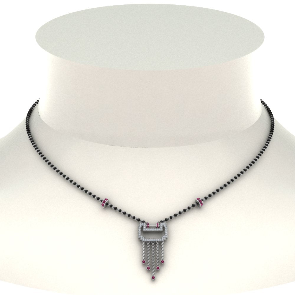 Diamond-Pendant-Mangalsutra-For-Bride-With-Pink-Sapphire