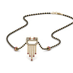 Load image into Gallery viewer, Diamond-Pendant-Mangalsutra-For-Bride-With-Pink-Sapphire
