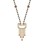 Load image into Gallery viewer, Diamond-Pendant-Mangalsutra-For-Bride-With-Pink-Sapphire
