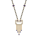 Load image into Gallery viewer, Diamond-Pendant-Mangalsutra-For-Bride-With-Sapphire
