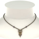 Load image into Gallery viewer, Diamond-Pendant-Mangalsutra-For-Bride-With-Sapphire
