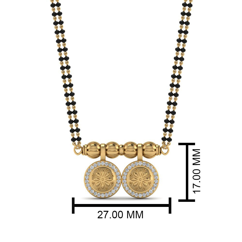 Diamond mangalsutra vati design on sale