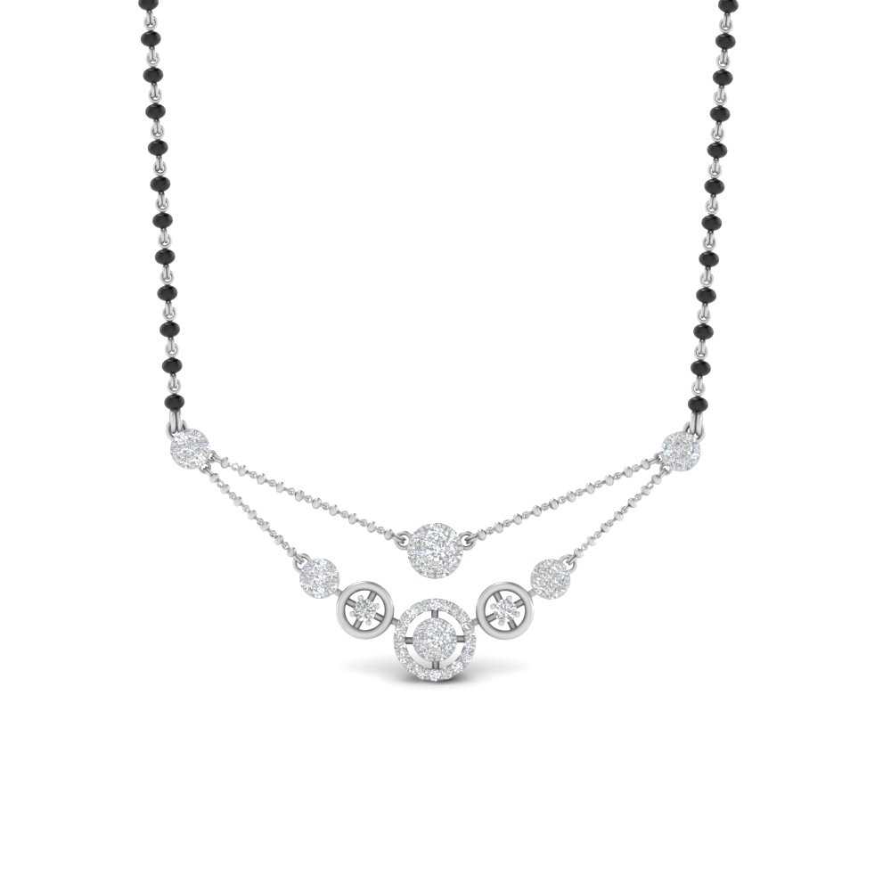 Double Layer Diamond Chain Mangalsutra – Mangalsutraonline