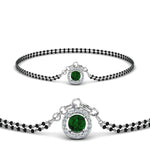 Load image into Gallery viewer, Emerald Halo Drop Mangalsutra Bracelet
