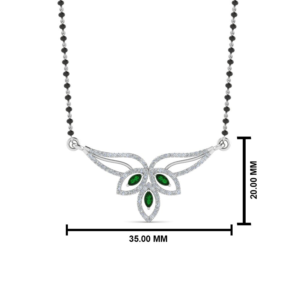 Emerald-Petal-Mangalsutra-Pendant