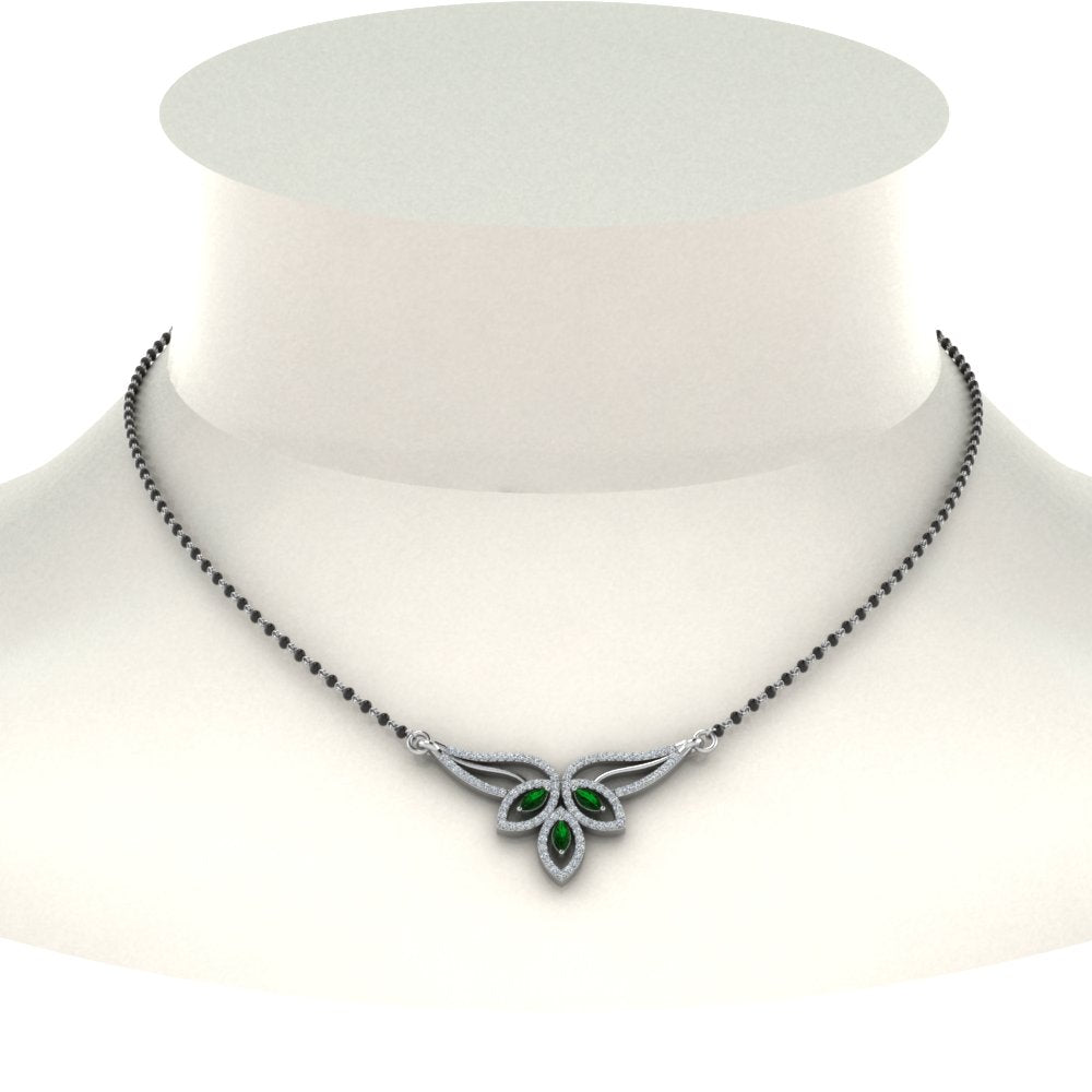 Emerald-Petal-Mangalsutra-Pendant
