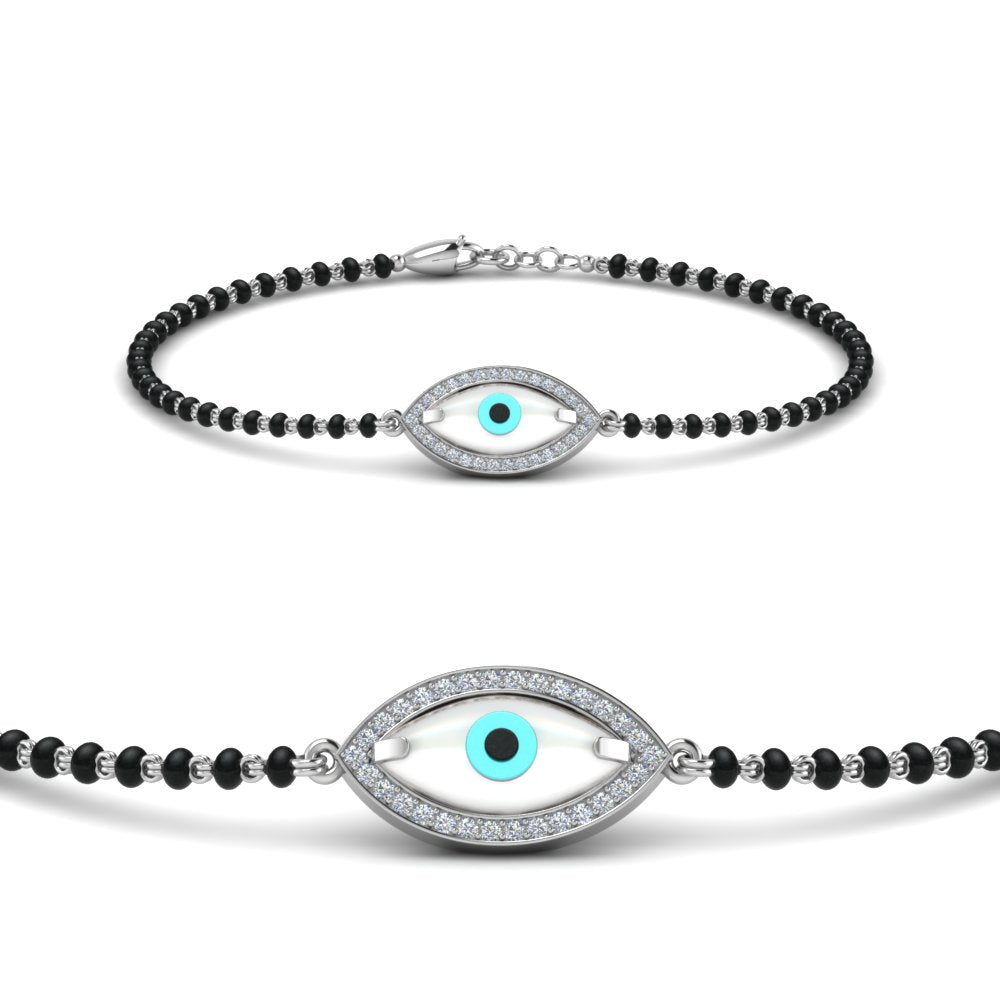 Evil Eye Diamond Mangalsutra Bracelet